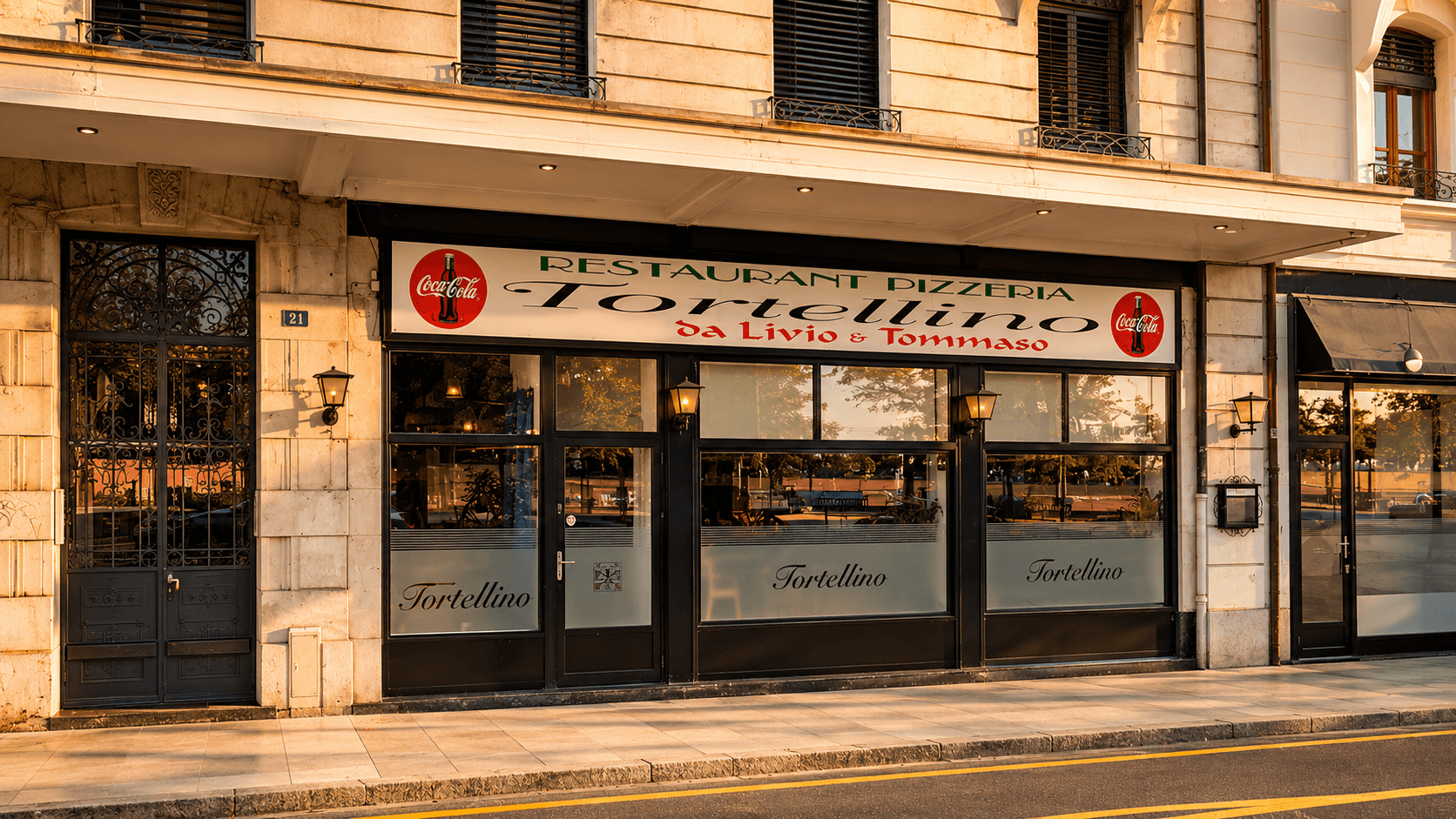 Façade du restaurant Tortellino à Genève
