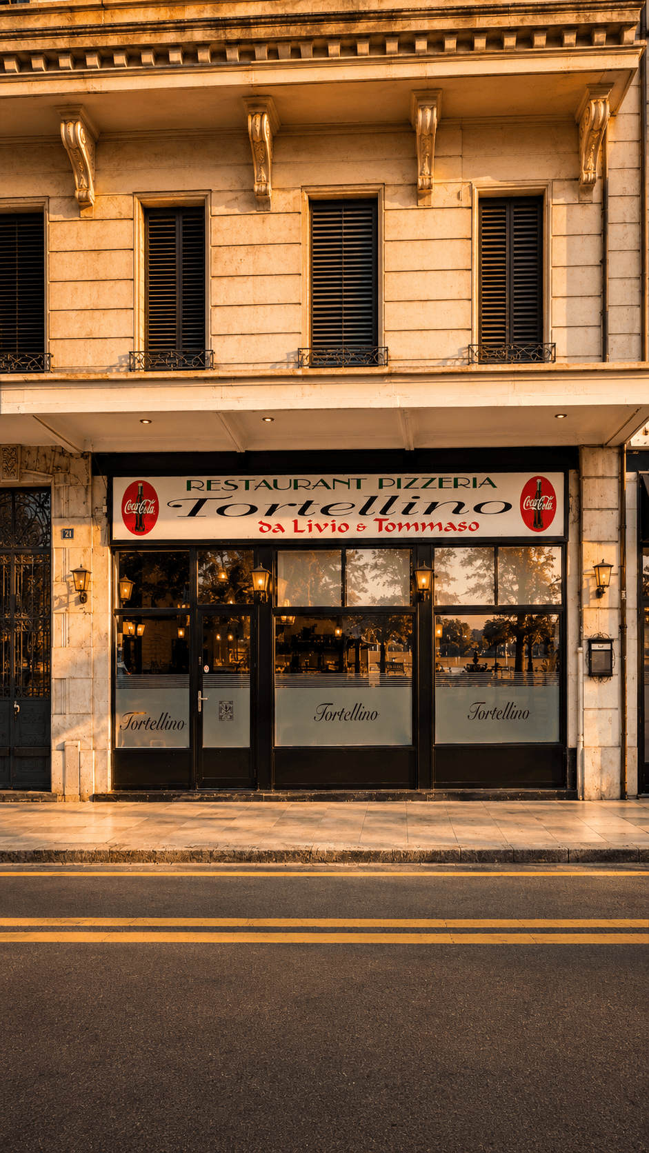 Façade du restaurant Tortellino à Genève
