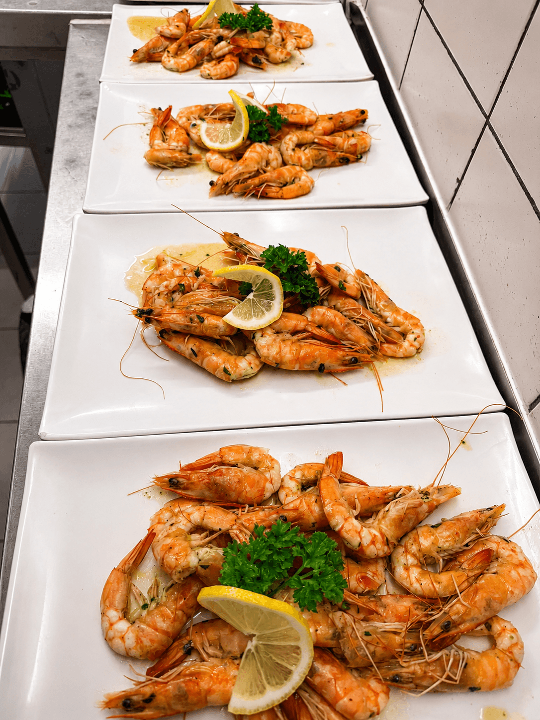 Gambas poêlées au citron